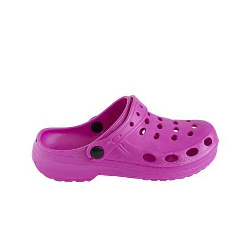 Zuecos Tipo Crocs Niños Color Fucsia