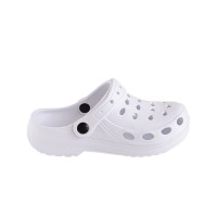 Zueco tipo crocs para niños, color blanco