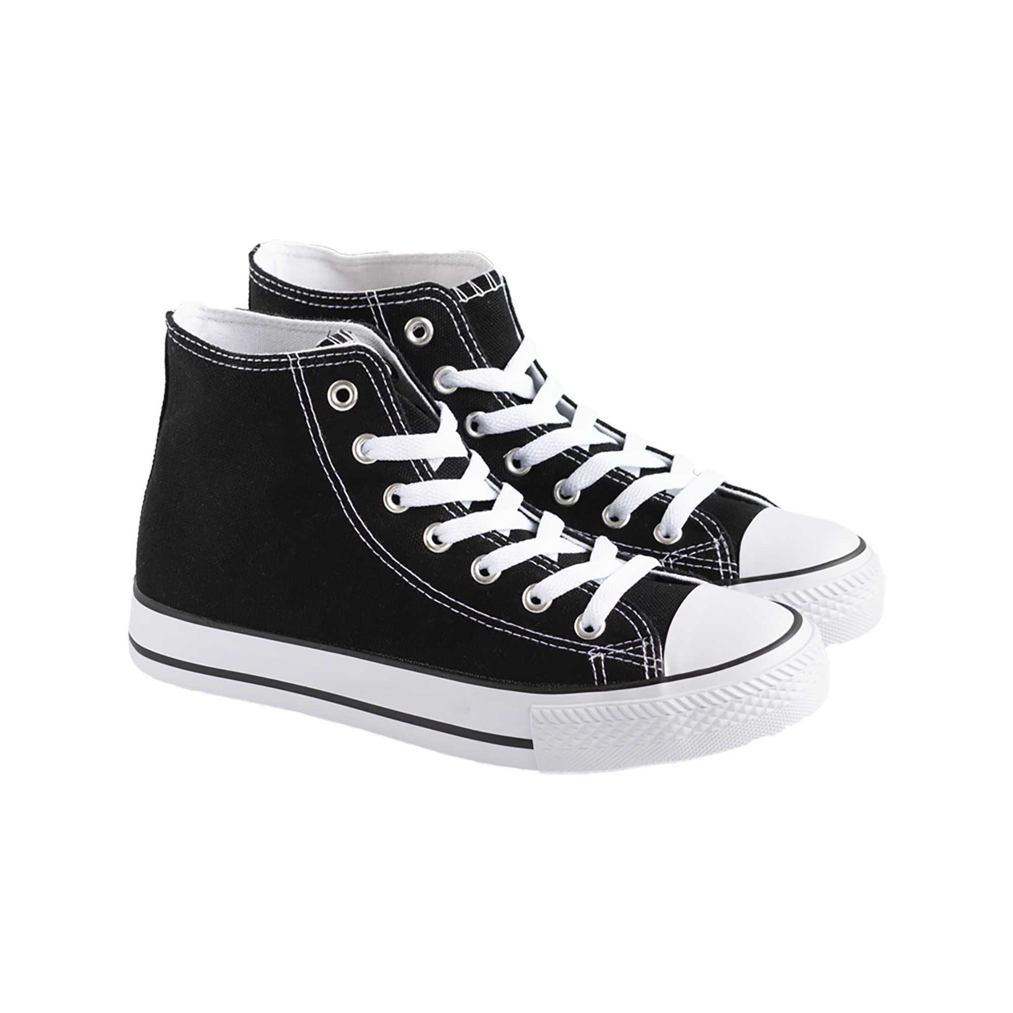 Botines Estilo Converse Color Negro