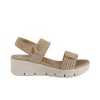 Sandalias Mujer Adaptable con Velcros Beig