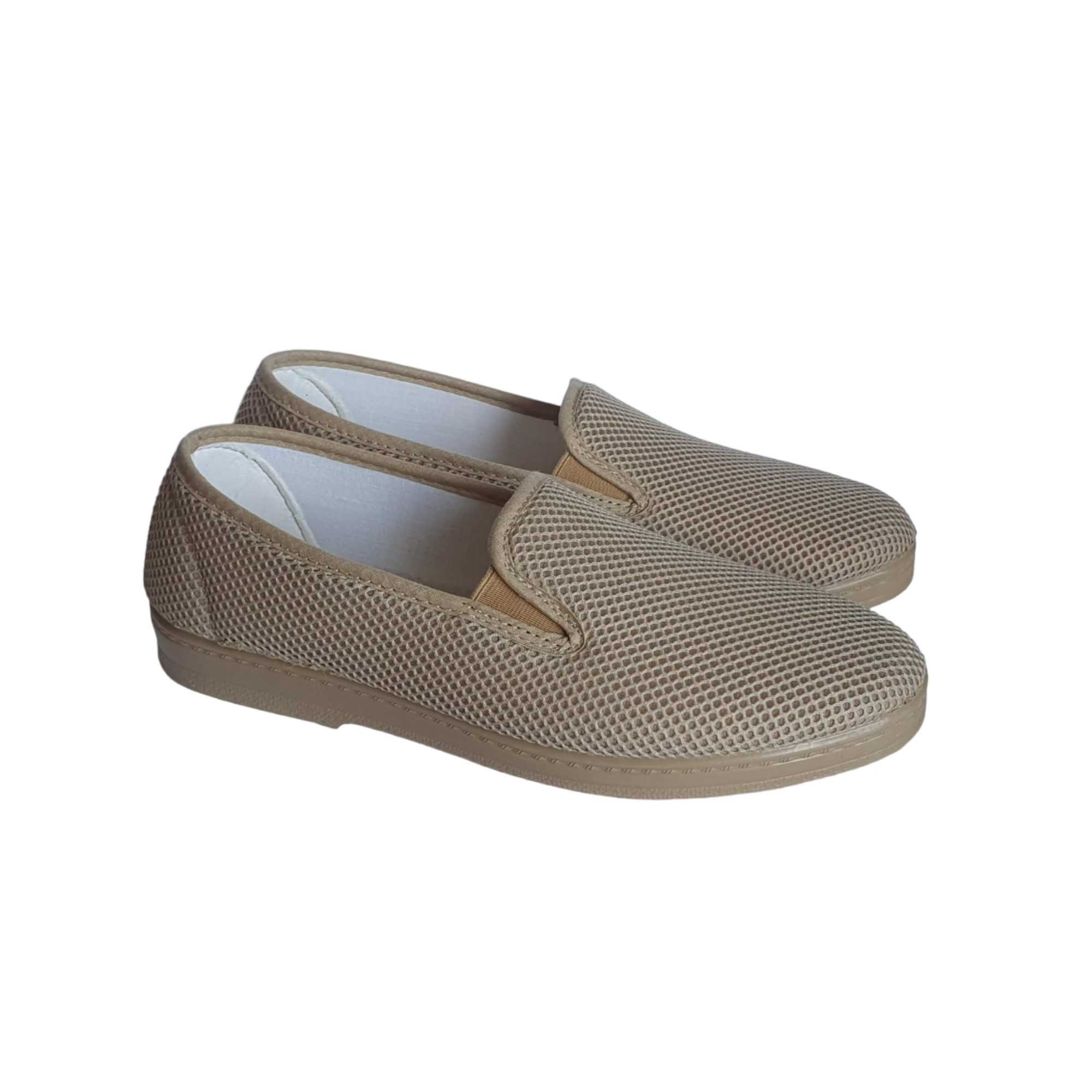 Zapatillas Textil Rejilla Hombre Beige