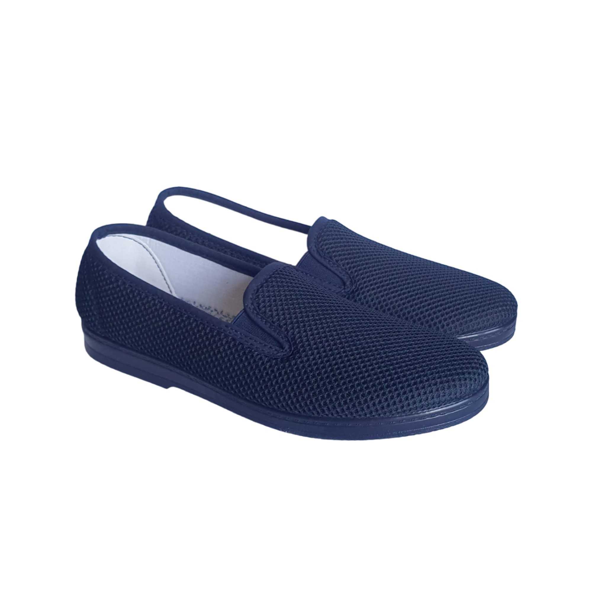 Zapatilla Textil Rejilla Hombre Azul Marino